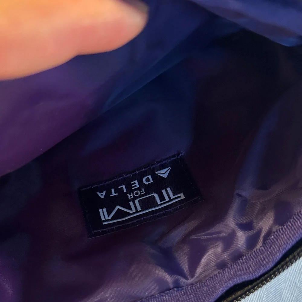 Tumi Gray Zip-Top Toiletry Pouch